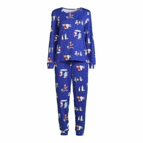 Secret Treasures 2 Piece Womens Pajama Winter Animals Scene L (12/14) New