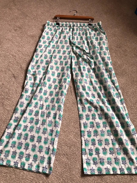 Brora Pyjamas Set Size 8 Button Up Pockets 100% Organic Cotton Quality Excellent
