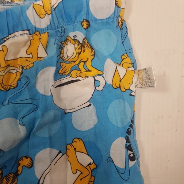 Garfield + Odie Pyjama 3/4 sleeve top and long pants Size:18 Blue teacup Cotton