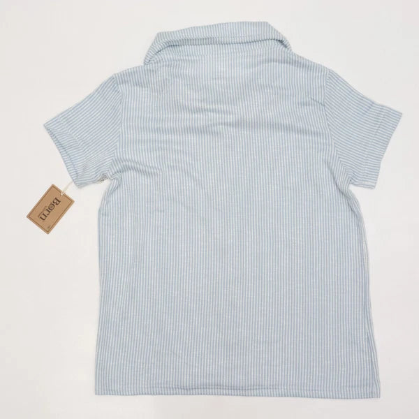 Born Sleepwear Jersey Seeksucker Short Sleeve Pant Set Blue Size L BO32139AS-BL
