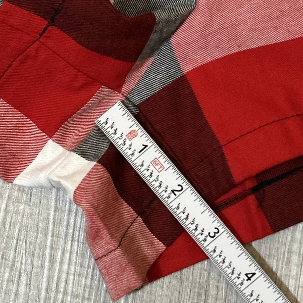 NWT Stars Above Women’s Plaid Flannel Pajama Lounge Shorts Size XL Red Multi