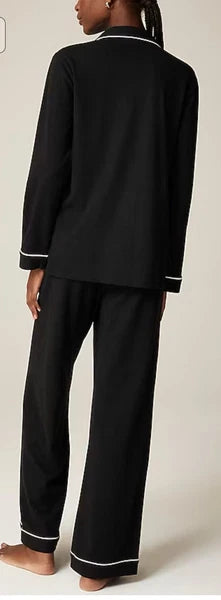 J.Crew Dreamy cotton-blend pajama pant set Size Small Black New NWT