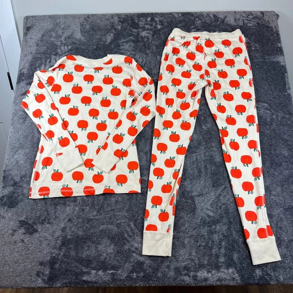 Hanna Andersson Organic Cotton Pumpkin Pajama Set Pants Top Women's S/M