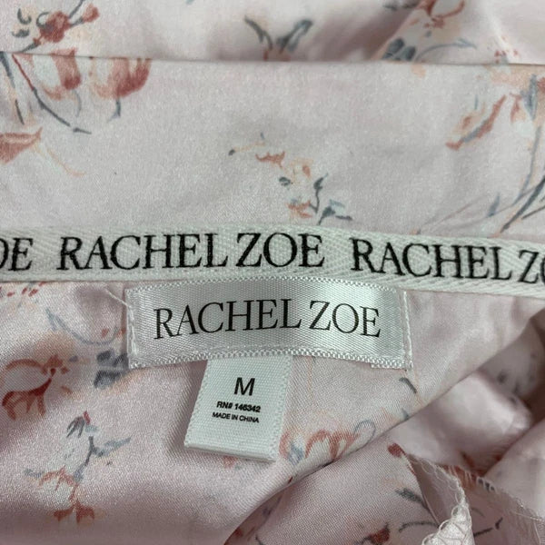 RACHEL ZOE Satin Lounge Sleepwear Two Piece Set Women's Size M Pink