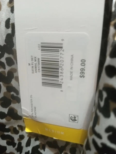 BB DAKOTA Size M Satin Pajama Set  NWT $99.99 T9d