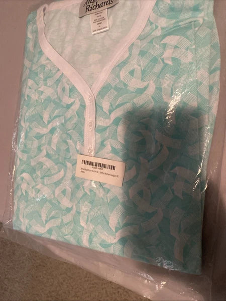 V-Neck Lace Trim Floral Pattern 2-Piece Pajama Set Size Xl