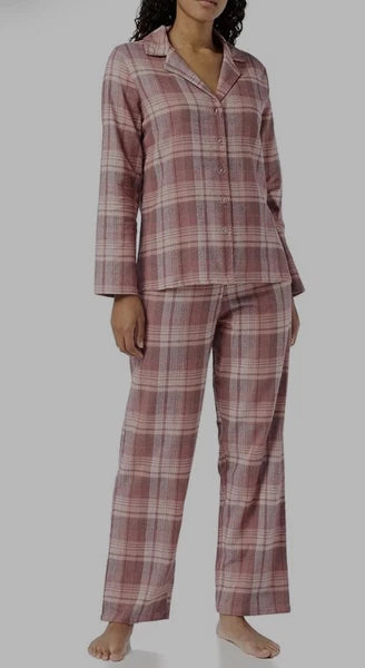 Iris & Lilly Women's Long Sleeve Flannel Pyjama Set Size XS