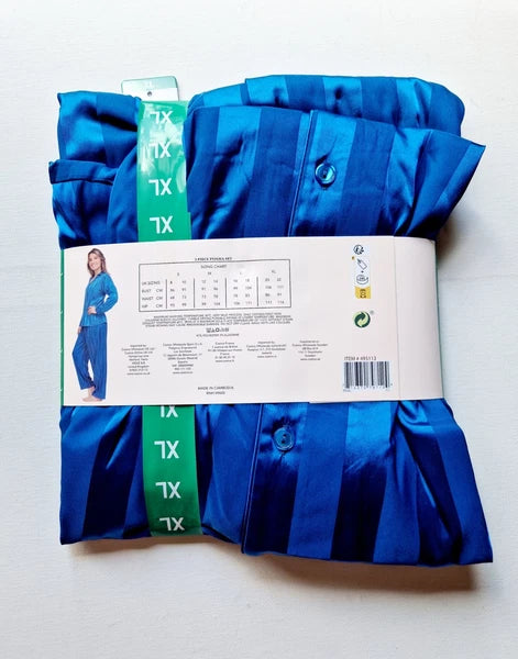 Satin Pyjamas Set by Flora Nikrooz Ladies 2 Piece Sleepwear Set Size XL UK 20-22