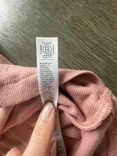Athleta Well Rested Ribbed Sleep Soft Pink Shorts Tank NWOT Pajama Set Medium