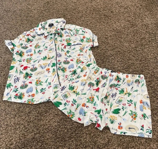 Kate Spade gardening shorts PJ set size XL