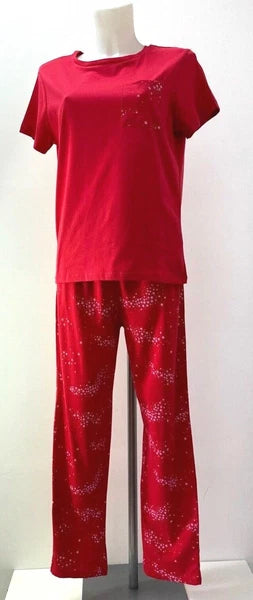 Ladies New Ex George Cotton Star Print Pyjamas  Size 4-6 8-10 12-14 16-18 20-22