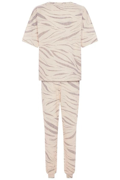Bon Marche Animal  Print Soft Touch  Pyjamas/lounge Set Short Sleeve 12/14 BNWT