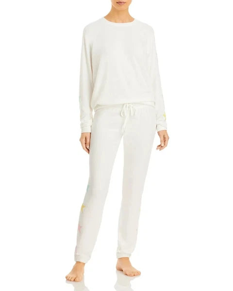 AQUA Women's Pastel Color Stars Pajama Set Size XL