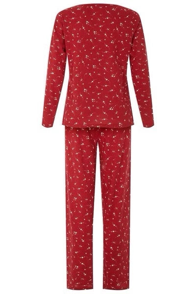Bon Marche Red All Over Star Print  Pyjama Set Long Sleeve 20/22 BNWT Rrp £16