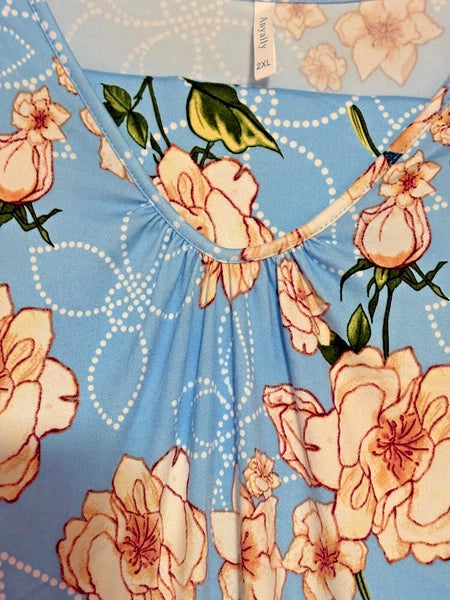 PRETTY Women's Pajamas, Long Sleeve Top, Pants with Pockets, 2X, Excellent! NWOT