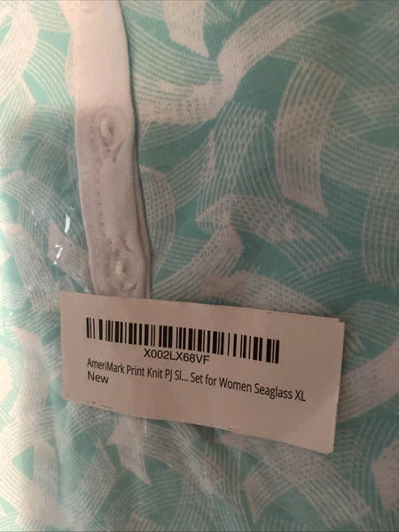 V-Neck Lace Trim Floral Pattern 2-Piece Pajama Set Size Xl