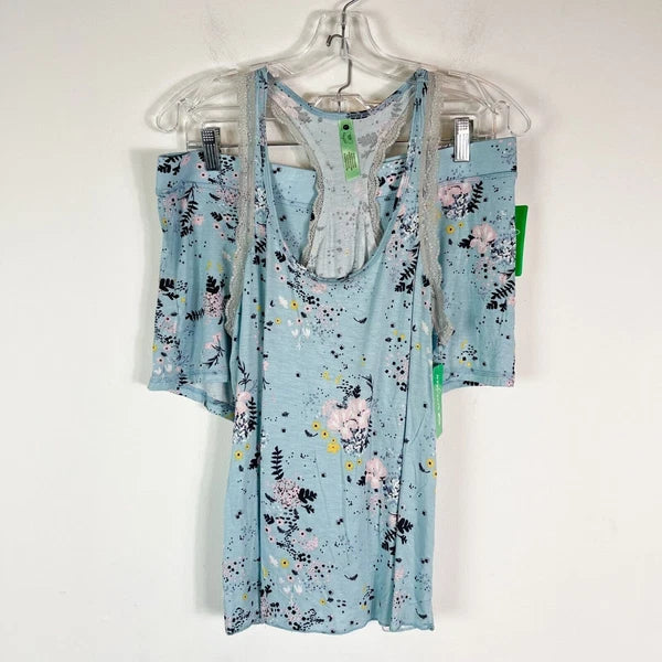 Honeydew NWT All American Shortie Set Blue Floral Size L