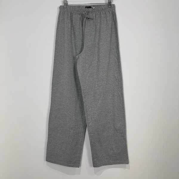 Asos Pyjamas Set Grey Marl Cotton Mix Jersey T Shirt Straight Leg Size 10