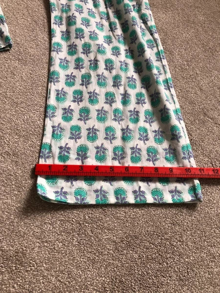 Brora Pyjamas Set Size 8 Button Up Pockets 100% Organic Cotton Quality Excellent