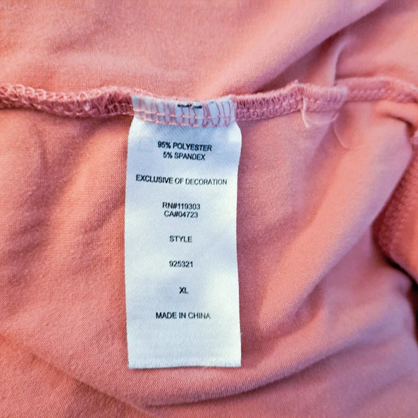BeYourself Pajama Set Womens XL Pink Floral Weekend Tee Comfy Lounge Sleepwear