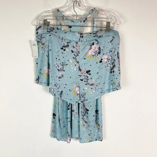 Honeydew NWT All American Shortie Set Blue Floral Size L