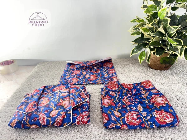Cotton Pajamas and Shirt Indian Pj Set Women's Summer Dress Cotton Pajamas Set .