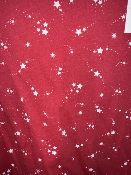 Bon Marche Red All Over Star Print  Pyjama Set Long Sleeve 20/22 BNWT Rrp £16