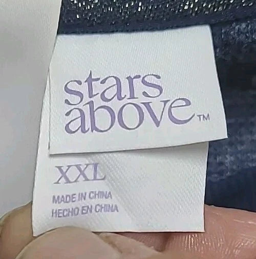 2 Piece Womens Thermal Pajama Set Smart Blue  XXL Stars Above NWT  Fast Shipping