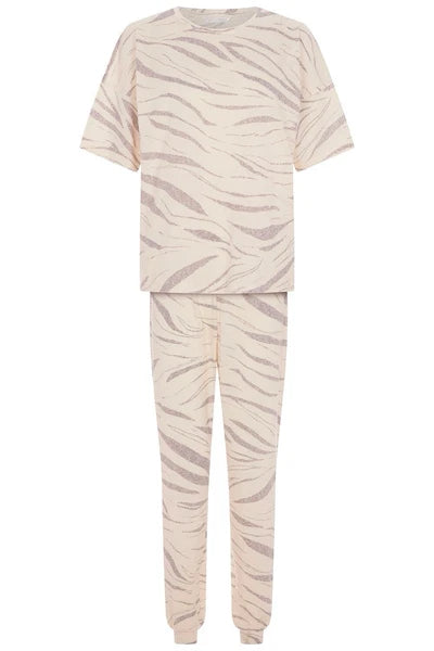 Bon Marche Animal  Print Soft Touch  Pyjamas/lounge Set Short Sleeve 12/14 BNWT
