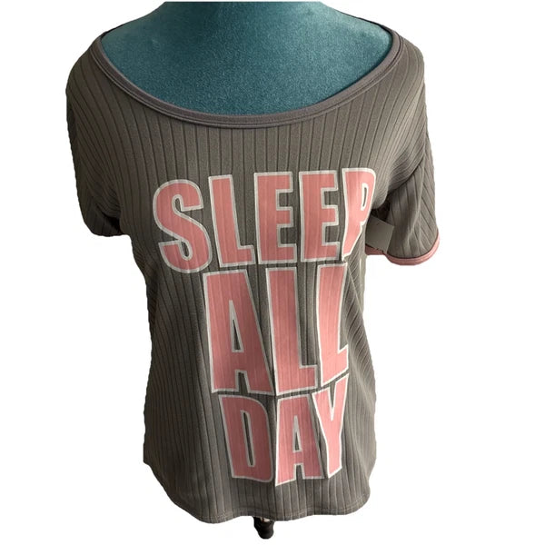 Andree Joan 2 Piece Women’s Pajama Set Size Large Gray Brand New