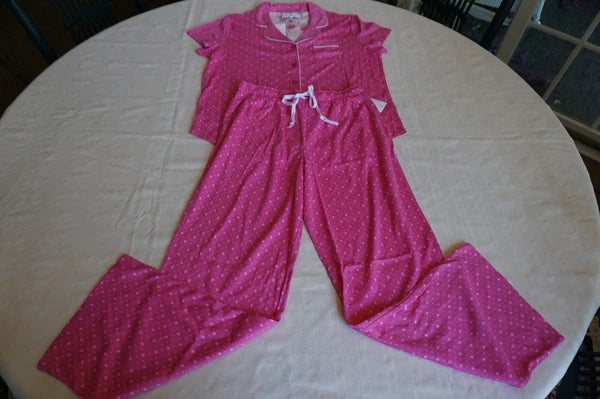 KAREN NEUBURGER 2-PIECE PAJAMA SET MED FIELD OF DREAMS SHORT SLV  PINKIN OF YOU