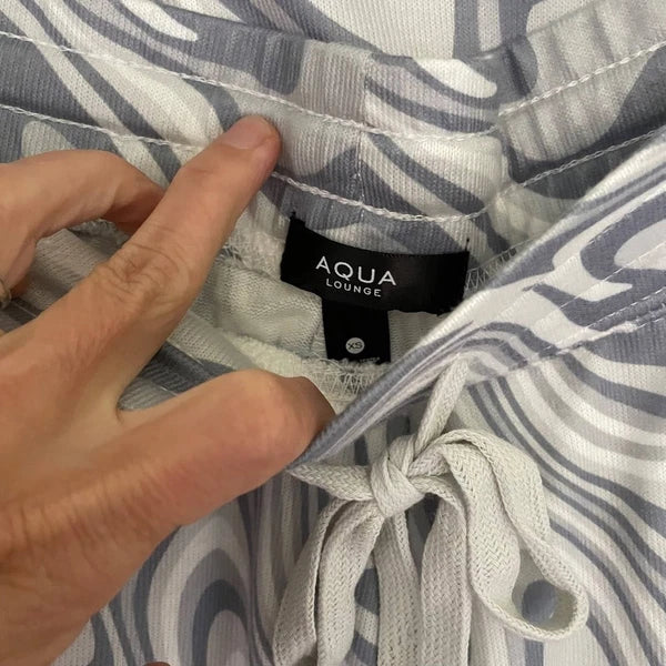 Aqua Women's Gray Happy Waves Pajama Set Size XS
