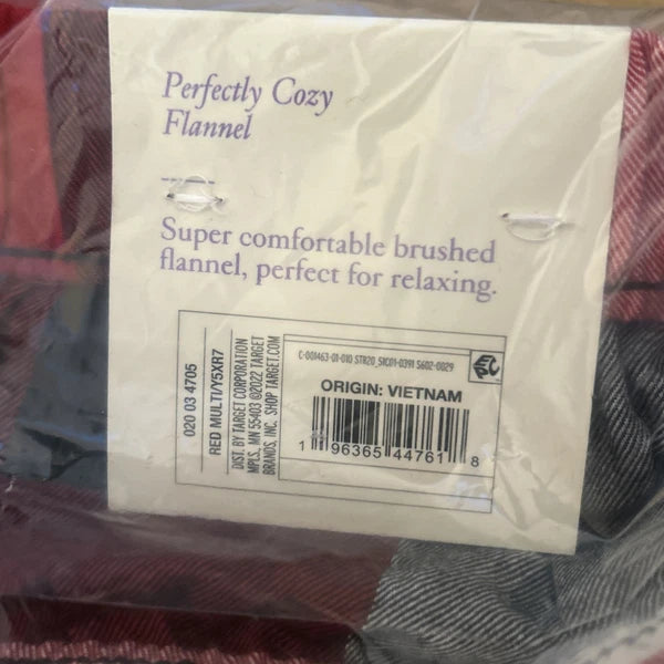 NWT Stars Above Women’s Plaid Flannel Pajama Lounge Shorts Size XL Red Multi