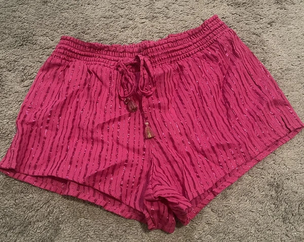 Victoria’s Secret Sleep Pajama Lounge Shorts Pink Shimmery Sz XS