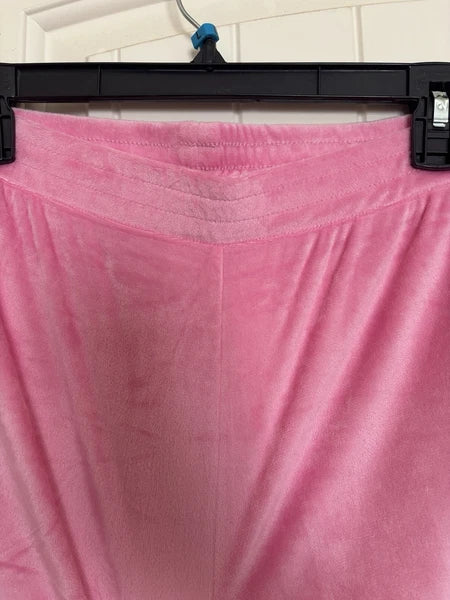 NWT Juicy Couture Crown Velour Sleepwear  Pajama Top & Shorts Set Size M Rose