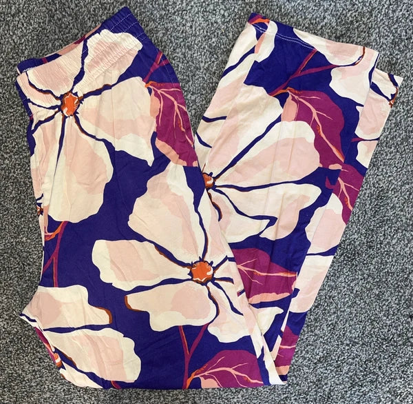 Next 2 Piece Vibrant Floral Print Short Sleeve Cotton Pyjamas PJs Set - Medium