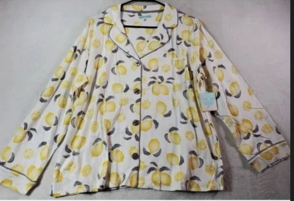 Star & Skye Pajama Set size L -  2 Piece Pants Button Up Shirt