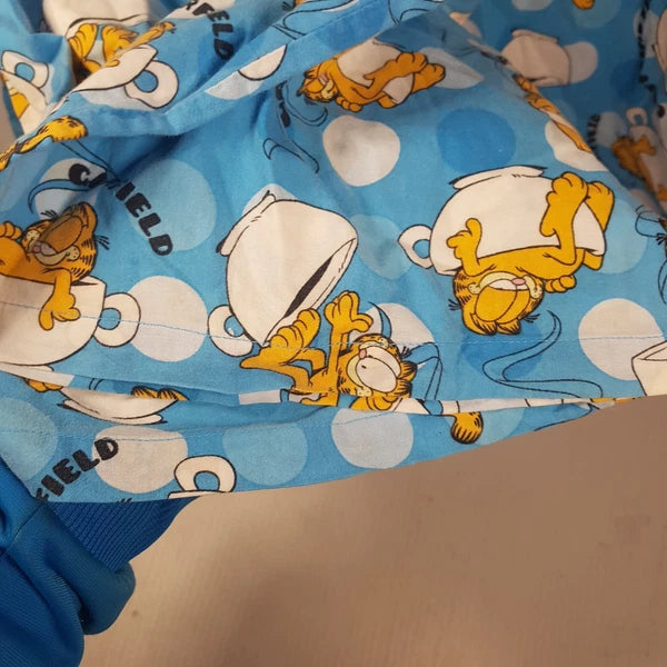 Garfield + Odie Pyjama 3/4 sleeve top and long pants Size:18 Blue teacup Cotton