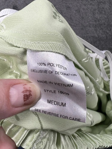 Amanda Stewart Intimates Set Woman’s Size Medium Floral Print Light Green