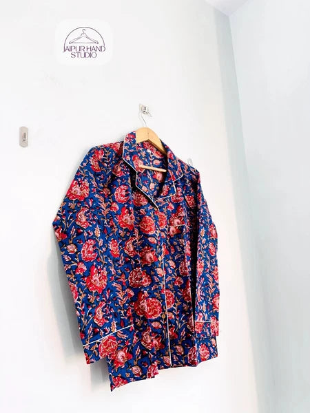 Cotton Pajamas and Shirt Indian Pj Set Women's Summer Dress Cotton Pajamas Set .