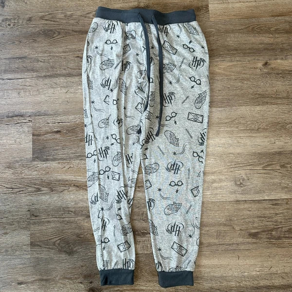 Harry Potter Womens XS Pajama Set Long Sleeve Joggers Lounge Grey