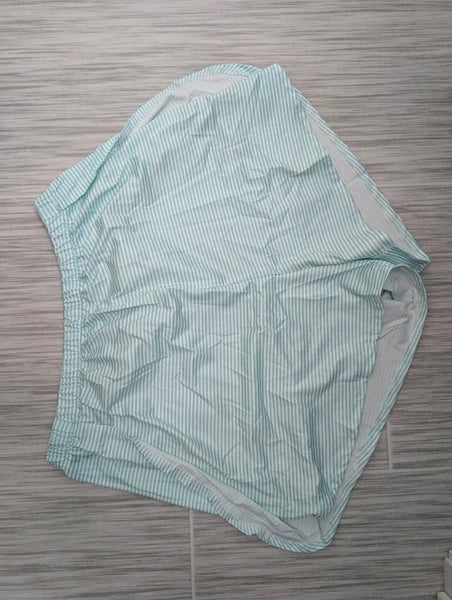 Viral TikTok Slit Pajama Set For Women, Green And White Size Large