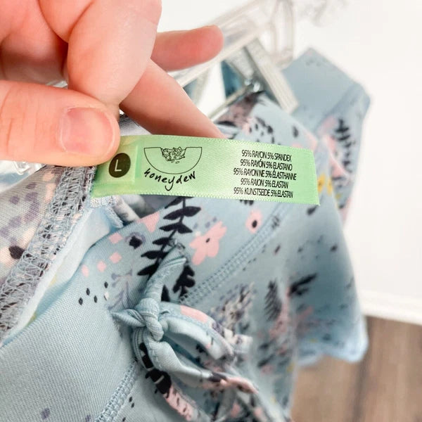 Honeydew NWT All American Shortie Set Blue Floral Size L