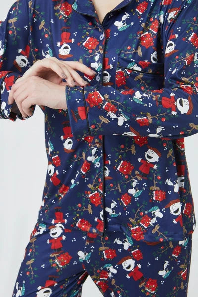 Peanuts Charlie Brown Women Pajama Sets Long Sleeve Full-Length Bottom XL