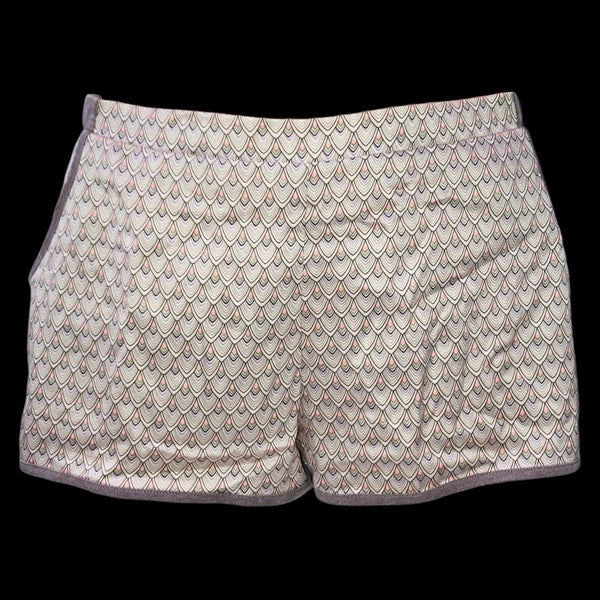 Victoria's Secret Cami Pajama Set Brown Geo Satin Modal Shorts Tank Top Sz S